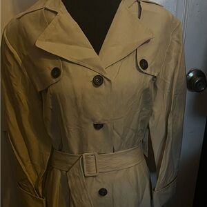 Khaki linen safari Aline dress